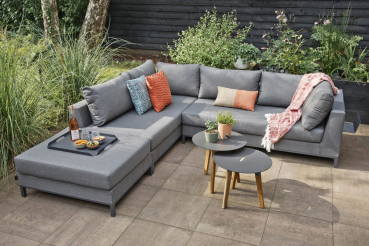 Preview: EXOTAN® Sicilie Gartenlounge Nanotex Grau Links